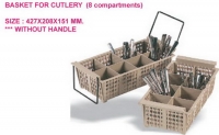 AC-127:ตะกร้าสำหรับใส่ช้อนส้อมมี 8 ช่อง 
Basket for cutlery with 8 compartments